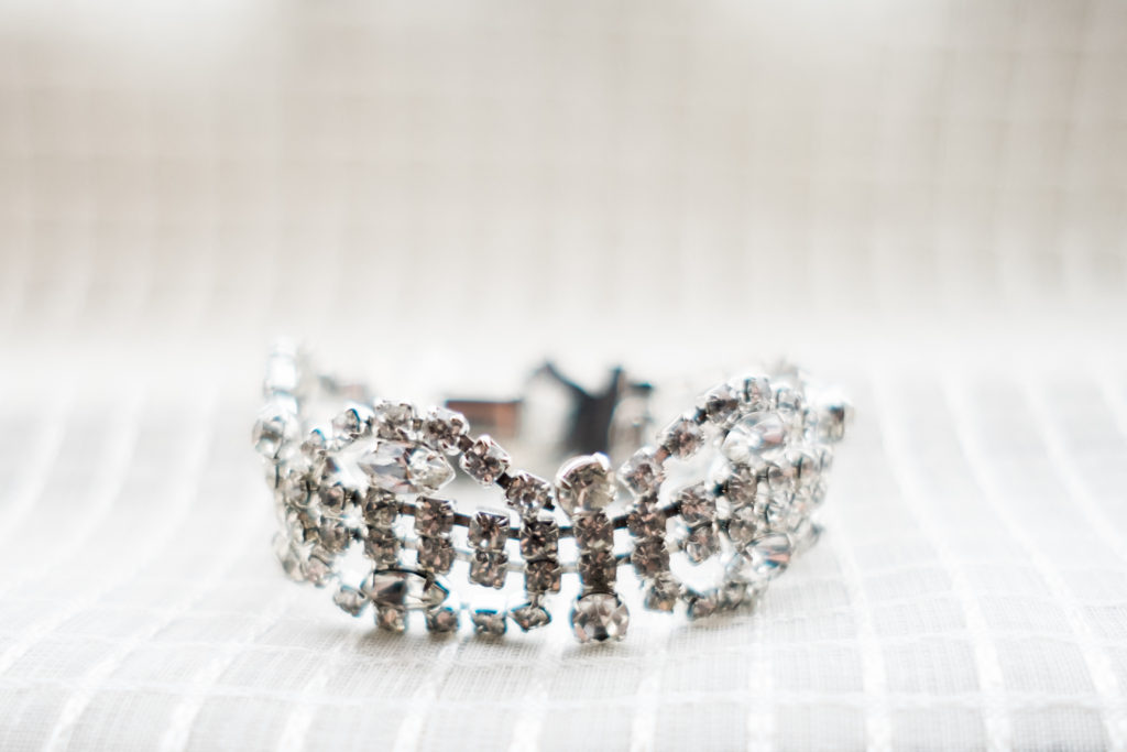 Silver Beaded Wedding Hair Piece